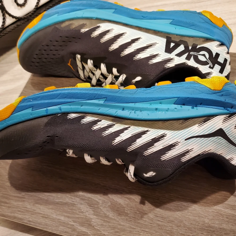 Hoka Men's Torrent 3 Black & Blue Athletic Running Shoes Size 10.5D - Picture 9 of 13